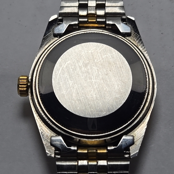 CVP Presidential Quartz Watch Men Two Tone Fluted Bezel Day Date New Battery - Picture 11 of 11